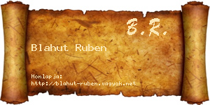 Blahut Ruben névjegykártya